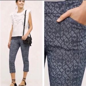 Anthropologie Cartonnier Blue Marina Charlie Trouser Crop Pant 6